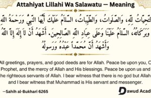 Attahiyat Lillahi Wa Salawatu in Arabic, English with meaning Attahiyat Lillahi Wa Salawatu